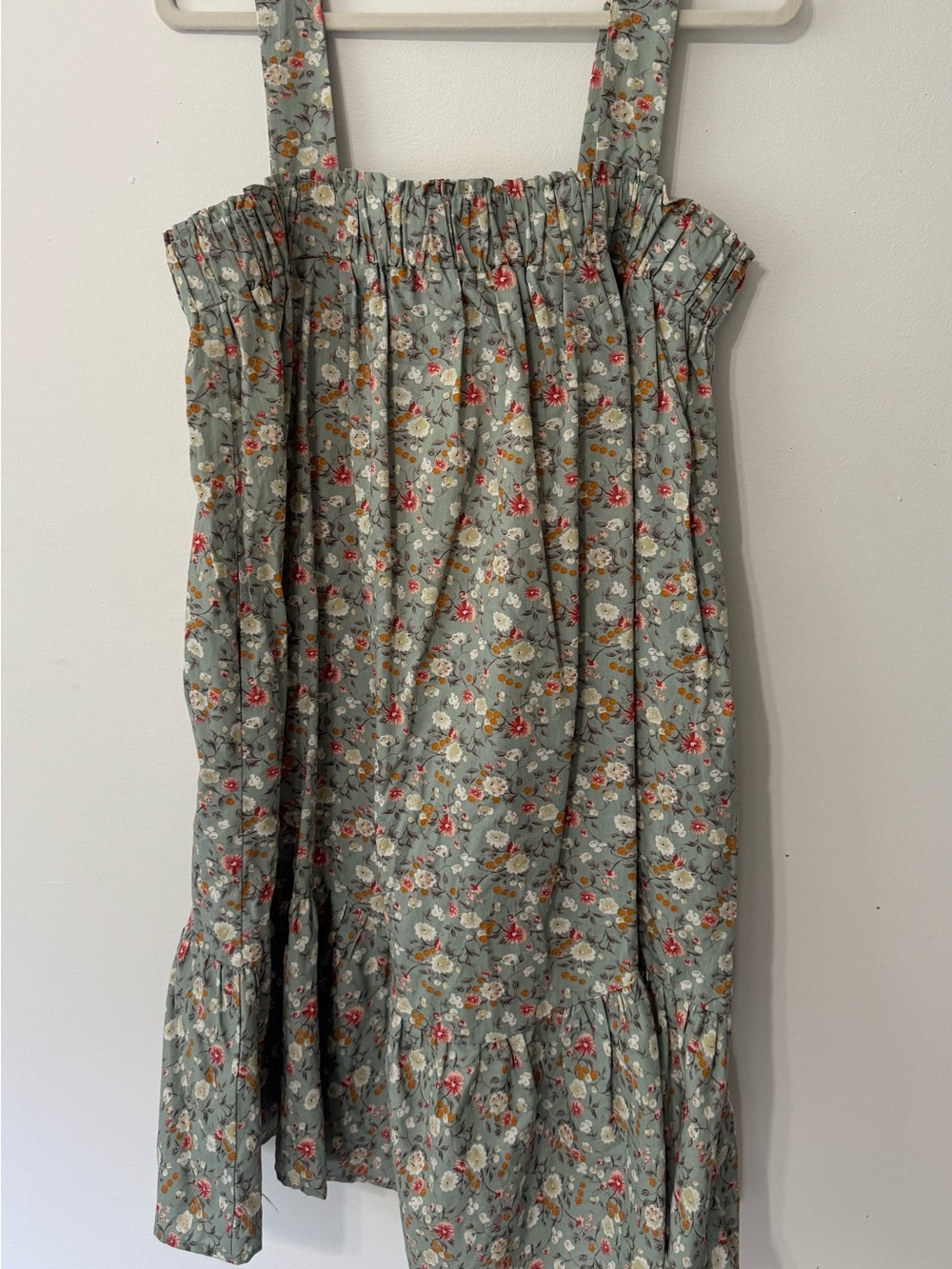 Women’s Floral Smocked Sundress in Sage Green